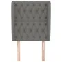 Headboard with dark gray fabric ears 83x23x118/128 cm by vidaXL, Headboards and footboards - Ref: Foro24-3118267, Price: 85,3...