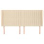Headboard with cream fabric ears 183x23x118/128 cm by vidaXL, Headboards and footboards - Ref: Foro24-3118213, Price: 153,27 ...