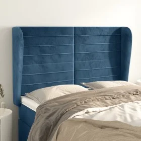 Kopfteil mit dunkelblauen Samtohren 147x23x118/128 cm von vidaXL, Kopf- und Fußteile - Ref: Foro24-3118148, Preis: 118,92 €, ...