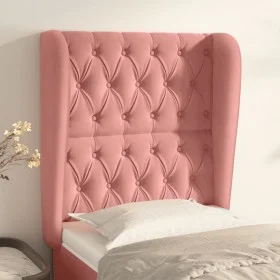 Kopfteil mit rosa Samtohren 83x23x118/128 cm von vidaXL, Kopf- und Fußteile - Ref: Foro24-3118327, Preis: 85,84 €, Rabatt: %