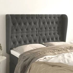 Headboard with dark gray velvet ears 147x23x118/128 cm by vidaXL, Headboards and footboards - Ref: Foro24-3118341, Price: 144...
