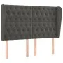 Headboard with dark gray velvet ears 147x23x118/128 cm by vidaXL, Headboards and footboards - Ref: Foro24-3118341, Price: 146...