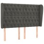 Kopfteil mit dunkelgrauen Samtohren 147x23x118/128 cm von vidaXL, Kopf- und Fußteile - Ref: Foro24-3118341, Preis: 146,83 €, ...