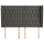 Kopfteil mit dunkelgrauen Samtohren 147x23x118/128 cm von vidaXL, Kopf- und Fußteile - Ref: Foro24-3118341, Preis: 146,83 €, ...