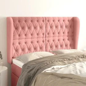 Headboard with pink velvet ears 163x23x118/128 cm by vidaXL, Headboards and footboards - Ref: Foro24-3118351, Price: 143,71 €...