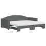 Sofá cama nido con colchón tela gris oscuro 90x190 cm
