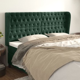 Kopfteil mit dunkelgrünen Samtohren 203x23x118/128cm von vidaXL, Kopf- und Fußteile - Ref: Foro24-3118361, Preis: 197,84 €, R...