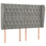 Kopfteil mit hellgrauen Samtohren 163x23x118/128 cm von vidaXL, Kopf- und Fußteile - Ref: Foro24-3118346, Preis: 153,83 €, Ra...