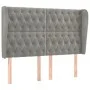 Kopfteil mit hellgrauen Samtohren 163x23x118/128 cm von vidaXL, Kopf- und Fußteile - Ref: Foro24-3118346, Preis: 152,33 €, Ra...