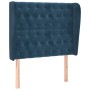 Headboard with dark blue velvet ears 93x23x118/128 cm by vidaXL, Headboards and footboards - Ref: Foro24-3118332, Price: 106,...