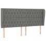 Kopfteil mit dunkelgrauen Stoffohren 183x23x118/128 cm von vidaXL, Kopf- und Fußteile - Ref: Foro24-3118307, Preis: 153,16 €,...