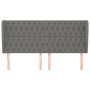 Kopfteil mit dunkelgrauen Stoffohren 183x23x118/128 cm von vidaXL, Kopf- und Fußteile - Ref: Foro24-3118307, Preis: 153,16 €,...