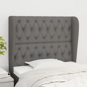 Headboard with dark gray fabric ears 103x23x118/128 cm by vidaXL, Headboards and footboards - Ref: Foro24-3118283, Price: 82,...