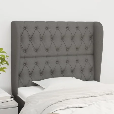 Headboard with dark gray fabric ears 103x23x118/128 cm by vidaXL, Headboards and footboards - Ref: Foro24-3118283, Price: 82,...
