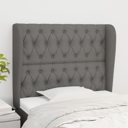 Kopfteil mit dunkelgrauen Stoffohren 103x23x118/128 cm von vidaXL, Kopf- und Fußteile - Ref: Foro24-3118283, Preis: 84,10 €, ...