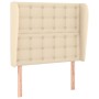 Headboard with cream fabric ears 93x23x118/128 cm by vidaXL, Headboards and footboards - Ref: Foro24-3118377, Price: 88,77 €,...