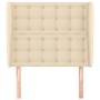 Kopfteil mit Ohren aus cremefarbenem Stoff, 93 x 23 x 118/128 cm von vidaXL, Kopf- und Fußteile - Ref: Foro24-3118377, Preis:...