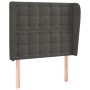 Kopfteil mit dunkelgrauen Samtohren 83x23x118/128 cm von vidaXL, Kopf- und Fußteile - Ref: Foro24-3118421, Preis: 84,20 €, Ra...