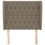 Headboard with ears in taupe gray fabric 93x23x118/128 cm by vidaXL, Headboards and footboards - Ref: Foro24-3118278, Price: ...