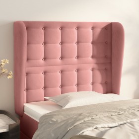 Headboard with pink velvet ears 93x23x118/128 cm by vidaXL, Headboards and footboards - Ref: Foro24-3118431, Price: 80,59 €, ...