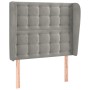 Kopfteil mit hellgrauen Samtohren 103x23x118/128 cm von vidaXL, Kopf- und Fußteile - Ref: Foro24-3118432, Preis: 88,14 €, Rab...