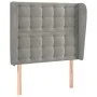 Kopfteil mit hellgrauen Samtohren 103x23x118/128 cm von vidaXL, Kopf- und Fußteile - Ref: Foro24-3118432, Preis: 90,17 €, Rab...