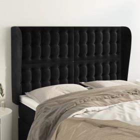 Kopfteil mit Ohren aus schwarzem Samt, 147 x 23 x 118/128 cm von vidaXL, Kopf- und Fußteile - Ref: Foro24-3118440, Preis: 169...