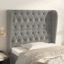 Headboard with light gray velvet ears 93x23x118/128 cm by vidaXL, Headboards and footboards - Ref: Foro24-3118328, Price: 96,...