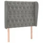 Headboard with light gray velvet ears 93x23x118/128 cm by vidaXL, Headboards and footboards - Ref: Foro24-3118328, Price: 93,...