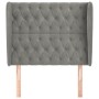 Headboard with light gray velvet ears 93x23x118/128 cm by vidaXL, Headboards and footboards - Ref: Foro24-3118328, Price: 96,...