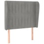 Kopfteil mit hellgrauen Samtohren 103x23x118/128 cm von vidaXL, Kopf- und Fußteile - Ref: Foro24-3118236, Preis: 91,17 €, Rab...