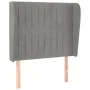 Kopfteil mit hellgrauen Samtohren 103x23x118/128 cm von vidaXL, Kopf- und Fußteile - Ref: Foro24-3118236, Preis: 88,48 €, Rab...