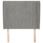 Headboard with light gray velvet ears 103x23x118/128 cm by vidaXL, Headboards and footboards - Ref: Foro24-3118236, Price: 88...