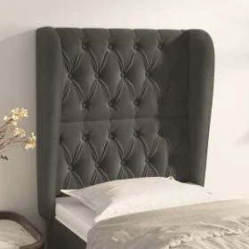 Headboard with dark gray velvet ears 83x23x118/128 cm by vidaXL, Headboards and footboards - Ref: Foro24-3118323, Price: 92,1...