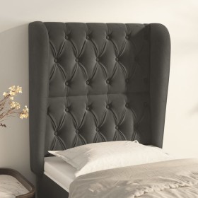 Kopfteil mit dunkelgrauen Samtohren 83x23x118/128 cm von vidaXL, Kopf- und Fußteile - Ref: Foro24-3118323, Preis: 93,97 €, Ra...
