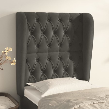 Kopfteil mit dunkelgrauen Samtohren 83x23x118/128 cm von vidaXL, Kopf- und Fußteile - Ref: Foro24-3118323, Preis: 93,97 €, Ra...
