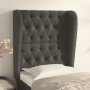 Kopfteil mit dunkelgrauen Samtohren 83x23x118/128 cm von vidaXL, Kopf- und Fußteile - Ref: Foro24-3118323, Preis: 93,97 €, Ra...