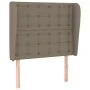 Headboard with ears in taupe gray fabric 93x23x118/128 cm by vidaXL, Headboards and footboards - Ref: Foro24-3118376, Price: ...
