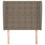 Cabecero con orejas de tela gris taupe 93x23x118/128 cm de vidaXL, Cabeceros y pies de cama - Ref: Foro24-3118376, Precio: 90...