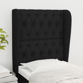 Kopfteil mit schwarzen Stoffohren 83x23x118/128 cm von vidaXL, Kopf- und Fußteile - Ref: Foro24-3118268, Preis: 86,07 €, Raba...
