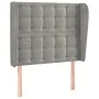 Headboard with light gray velvet ears 93x23x118/128 cm by vidaXL, Headboards and footboards - Ref: Foro24-3118426, Price: 78,...