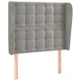 Kopfteil mit hellgrauen Samtohren 93x23x118/128 cm von vidaXL, Kopf- und Fußteile - Ref: Foro24-3118426, Preis: 80,91 €, Raba...