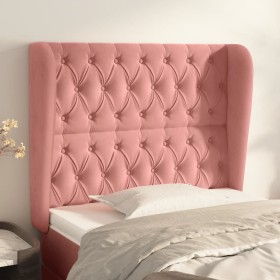 Kopfteil mit rosa Samtohren 93x23x118/128 cm von vidaXL, Kopf- und Fußteile - Ref: Foro24-3118333, Preis: 91,72 €, Rabatt: %