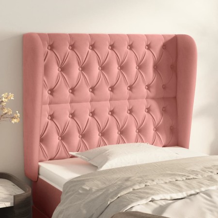 Kopfteil mit rosa Samtohren 93x23x118/128 cm von vidaXL, Kopf- und Fußteile - Ref: Foro24-3118333, Preis: 91,72 €, Rabatt: %
