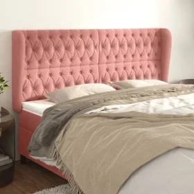 Kopfteil mit rosa Samtohren 183x23x118/128 cm von vidaXL, Kopf- und Fußteile - Ref: Foro24-3118357, Preis: 152,17 €, Rabatt: %
