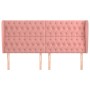 Kopfteil mit rosa Samtohren 183x23x118/128 cm von vidaXL, Kopf- und Fußteile - Ref: Foro24-3118357, Preis: 156,82 €, Rabatt: %