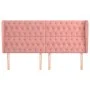 Kopfteil mit rosa Samtohren 183x23x118/128 cm von vidaXL, Kopf- und Fußteile - Ref: Foro24-3118357, Preis: 152,39 €, Rabatt: %