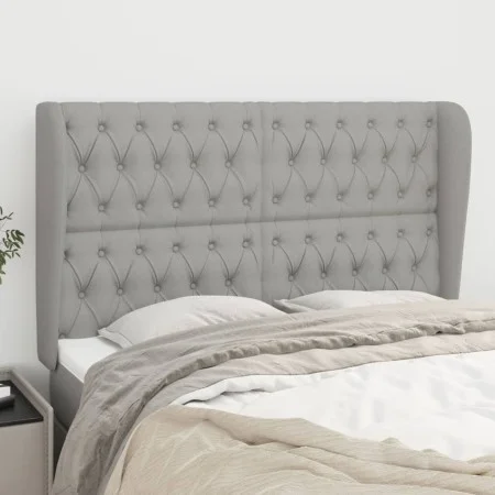 Kopfteil mit hellgrauen Stoffohren 163x23x118/128 cm von vidaXL, Kopf- und Fußteile - Ref: Foro24-3118298, Preis: 147,79 €, R...