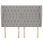 Headboard with light gray fabric ears 163x23x118/128 cm by vidaXL, Headboards and footboards - Ref: Foro24-3118298, Price: 14...