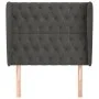 Cabecero con orejas de terciopelo gris oscuro 103x23x118/128 cm de vidaXL, Cabeceros y pies de cama - Ref: Foro24-3118335, Pr...
